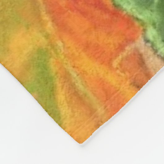 Pompoenen - Waterverf kunst Fleece Deken (Hoek)
