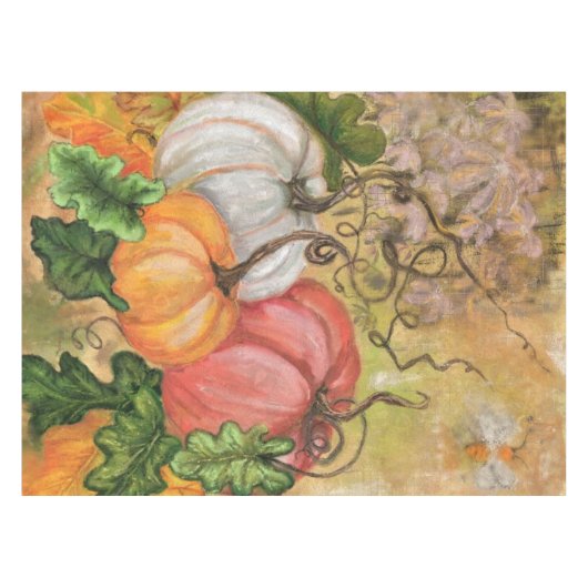 Pompoenen - Waterverf kunst Tafelkleed (Voorkant (Horizontaal))