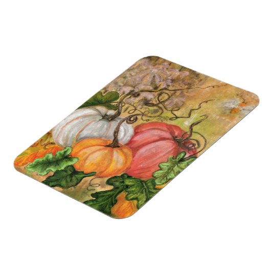 Pompoenen - Waterverf Magneet (Linkerzijde)