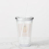 Pompoenen Waterverf pompoen | Oranje en roze Acryl Drinkbeker (Achterkant)