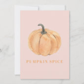 Pompoenen Waterverf pompoen | Oranje en roze Feestdagenkaart (Voorkant)