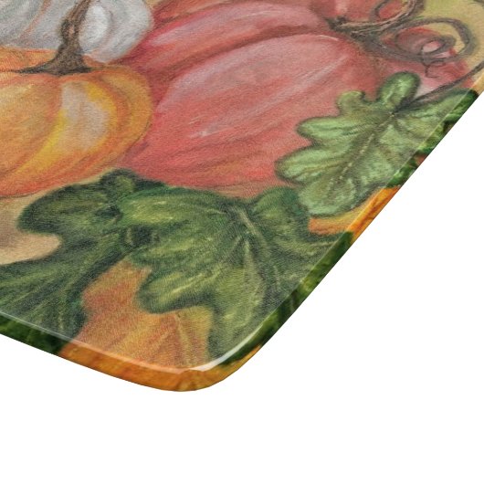 Pompoenen - Waterverf Snijplank (Hoek)