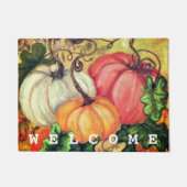 Pompoenen - Waterverf - Welkom Deurmat (Voorkant)