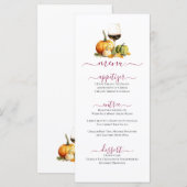 Pompoenen & Wijn Herfst Thanksgiving Celebration M Menu (Voorkant / Achterkant)
