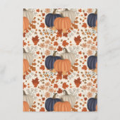 Pompoenen Wildflowers Thanksgiving Dinner Menu (Achterkant)