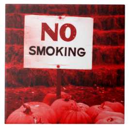 Pompoenen zonder roken - Rood Tegeltje