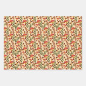 Pompoenen, Zonnebloemen en Paddenstoelen op Cream Inpakpapier Vel (Voorkant 3)