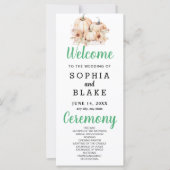 Pompoenen & Zonnebloemen Herfst Wit Trouwprogramma (Voorkant)