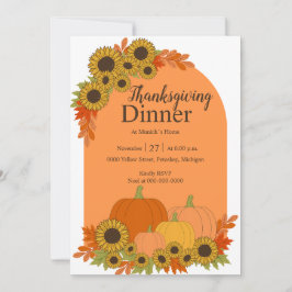 Pompoenen & Zonnebloemen Herfstkleuren Thanksgivin Kaart