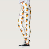Pompoenen, zwarte kat en Eyeballen, Halloween Patt Leggings (Links)