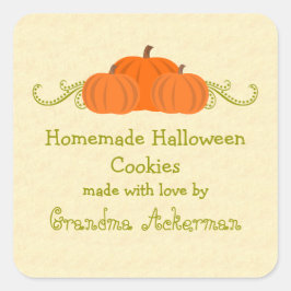 Pompoenen zwemmen halloween baklabel Stickers