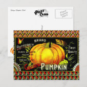  pompoenetiket briefkaart (Voorkant / Achterkant)