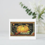 pompoenetiket briefkaart (Staand voorkant)