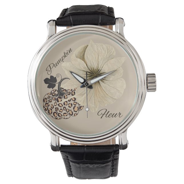 pompoenfleur horloge (Voorkant)