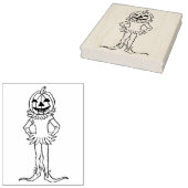 Pompoengeest illustratie kunststempel rubberstempel (Gestempeld)
