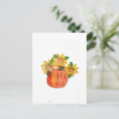 Pompoengele zonnebloemen briefkaart (Staand voorkant)