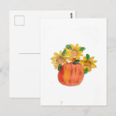 Pompoengele zonnebloemen briefkaart (Voorkant / Achterkant)
