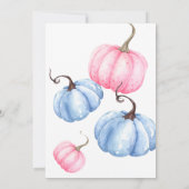 Pompoengeslacht onthullen roze en blauwe sjabloon kaart (Achterkant)