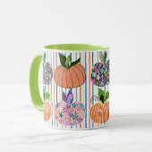 Pompoengestreepte mok (Voorkant links)