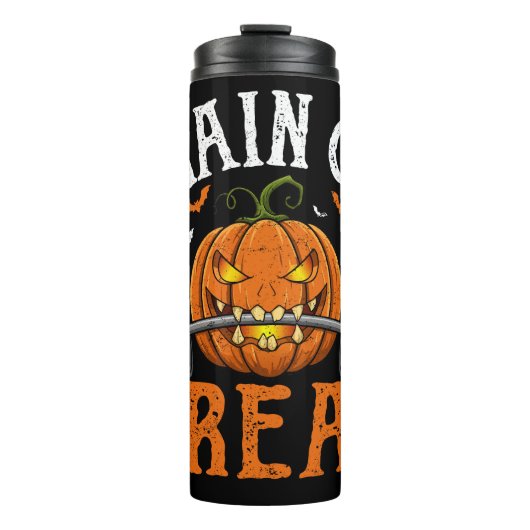 Pompoengewichtheffer trein of traktatie thermosbeker (Voorkant)