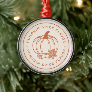 Pompoengewürz smaak knus herfstseizoen esthetiek metalen ornament