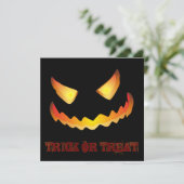 Pompoengezicht 2 voor Halloween Kaart (Staand voorkant)