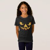 Pompoengezicht 3 voor Halloween T-shirt (Voorkant volledig)