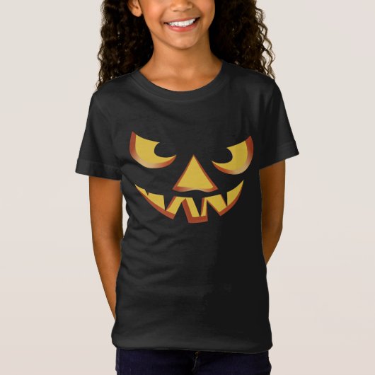 Pompoengezicht 3 voor Halloween T-shirt (Voorkant)