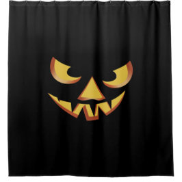 Pompoengezicht 3 voor Helloween Douchegordijn