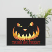 Pompoengezicht 4 voor Halloween Kaart (Staand voorkant)