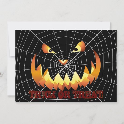 Pompoengezicht 4 voor Halloween Kaart (Voorkant)