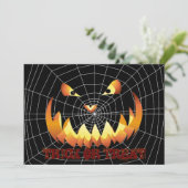 Pompoengezicht 4 voor Halloween Kaart (Staand voorkant)