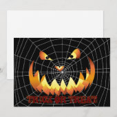 Pompoengezicht 4 voor Halloween Kaart (Voorkant / Achterkant)