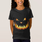 Pompoengezicht 4 voor Halloween T-shirt (Voorkant)