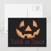 Pompoengezicht voor Halloween Briefkaart (Voorkant / Achterkant)