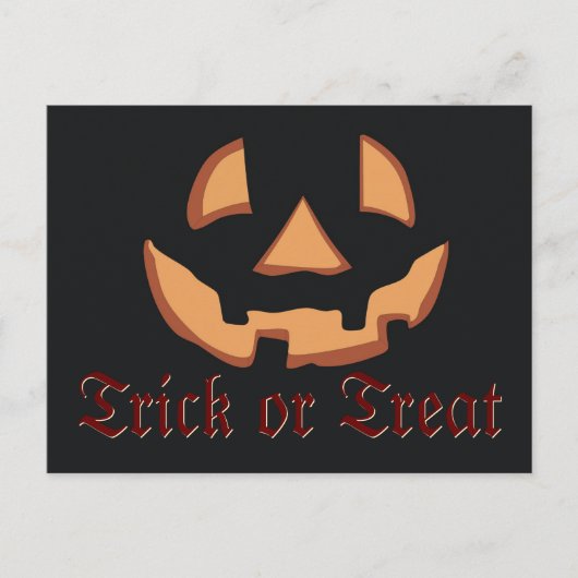 Pompoengezicht voor Halloween Briefkaart (Voorkant)
