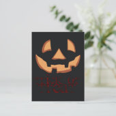 Pompoengezicht voor Halloween Briefkaart (Staand voorkant)