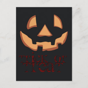 Pompoengezicht voor Halloween Briefkaart