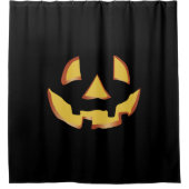 Pompoengezicht voor Halloween Douchegordijn (Voorkant)