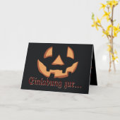 Pompoengezicht voor Halloween Kaart (Gele Bloem)