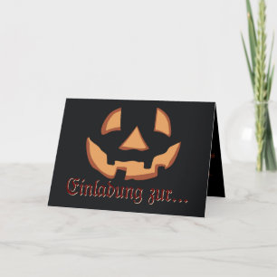 Pompoengezicht voor Halloween Kaart