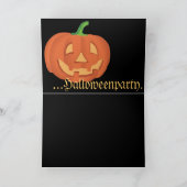 Pompoengezicht voor Halloween Kaart (Binnen)