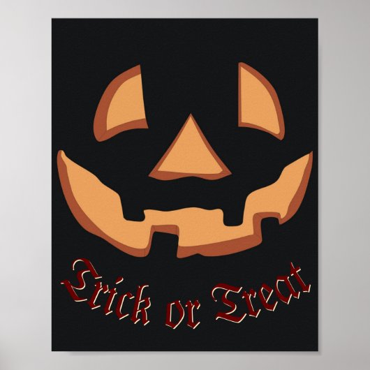 Pompoengezicht voor Halloween Poster (Voorkant)