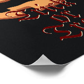 Pompoengezicht voor Halloween Poster (Hoek)