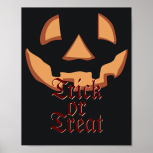 Pompoengezicht voor Halloween Poster