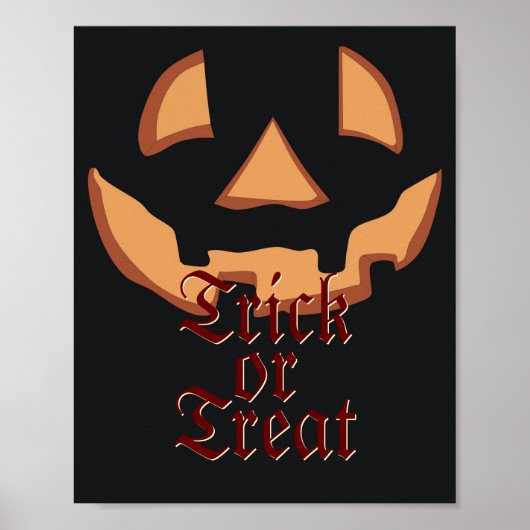Pompoengezicht voor Halloween Poster (Voorkant)