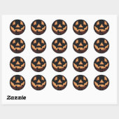 Pompoengezicht voor Halloween Ronde Sticker (Vel)