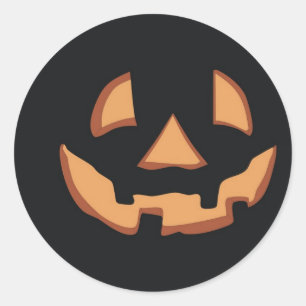 Pompoengezicht voor Halloween Ronde Sticker