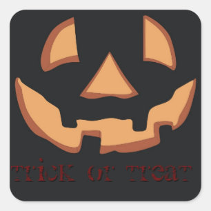 Pompoengezicht voor Halloween Vierkante Sticker