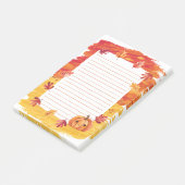 Pompoengloed en vallende bladeren post-it® notes (Schuin)